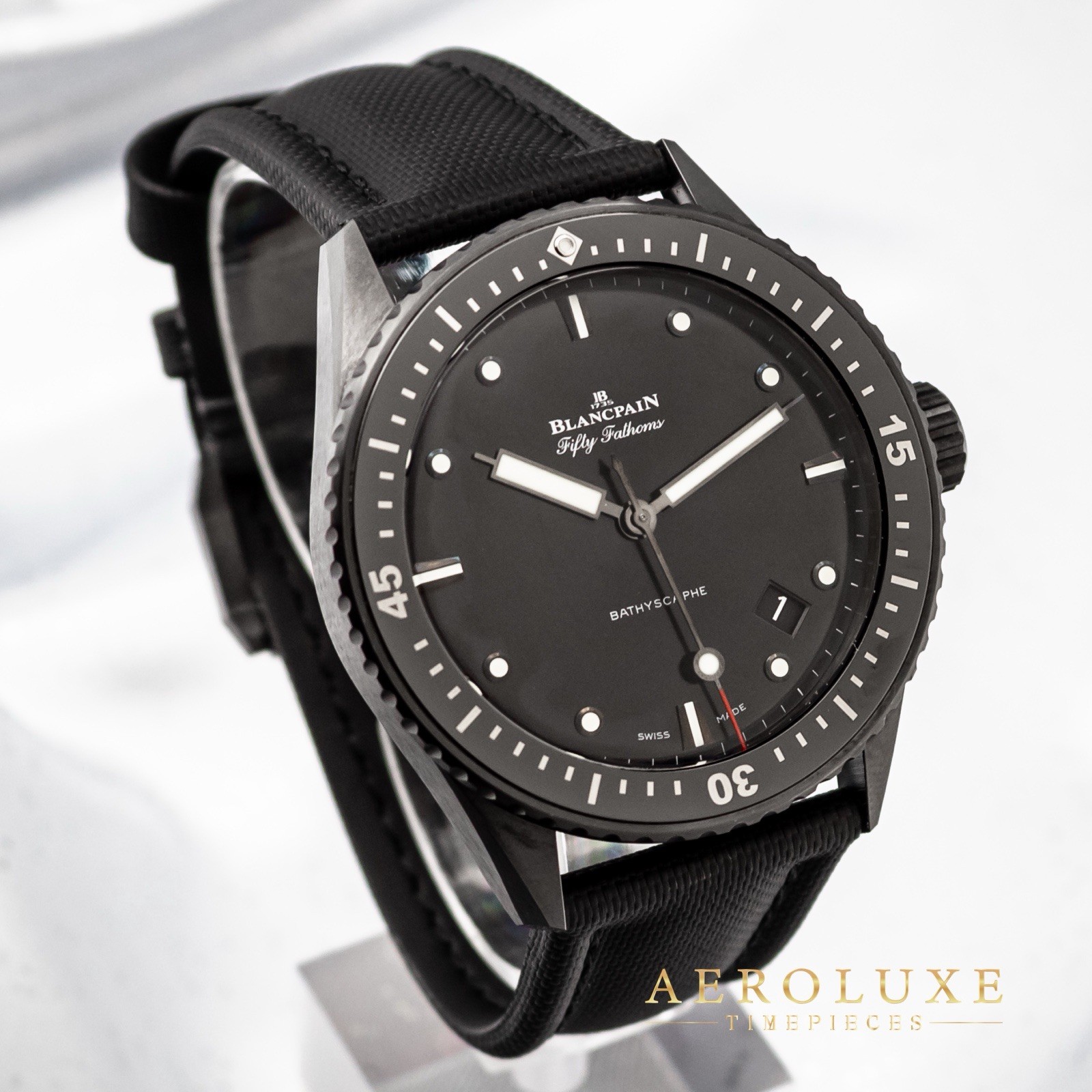2022 Blancpain Bathyscaphe 43.6 Ceramic Black B&P 5000-0130-B52A