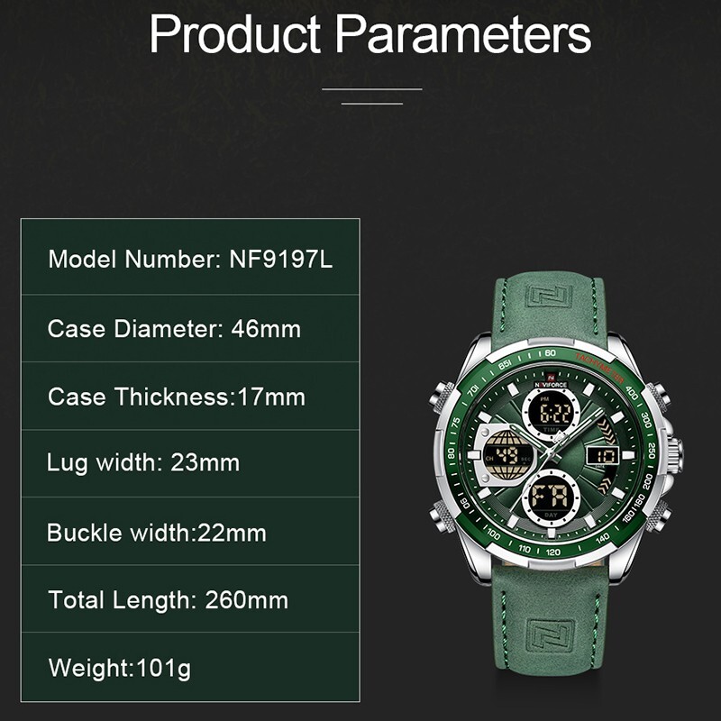 NAVIFORCE Waterproof Men Military Watch Luxury Sports Multifunctional Wristwatch
