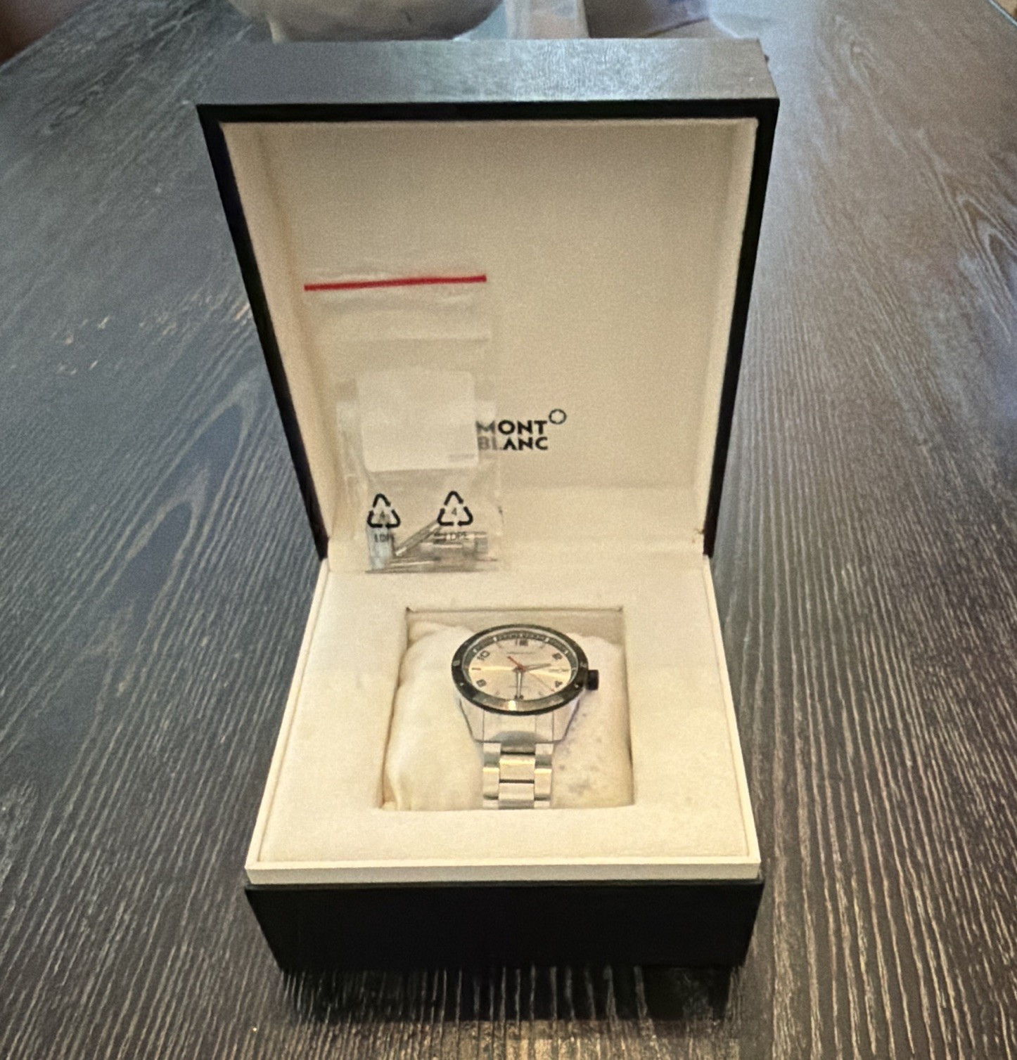 Montblanc TimeWalker Automatic Date, Steel Bracelet, Black Bezel, Box