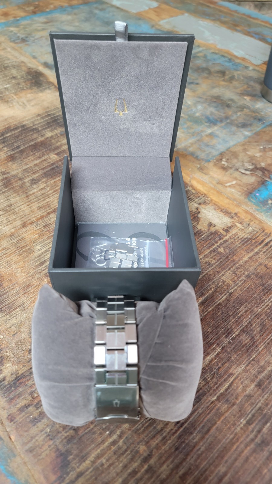 Bulova Precisionist 46mm Black Dial Silver Stainless Steel Strap Watch for…