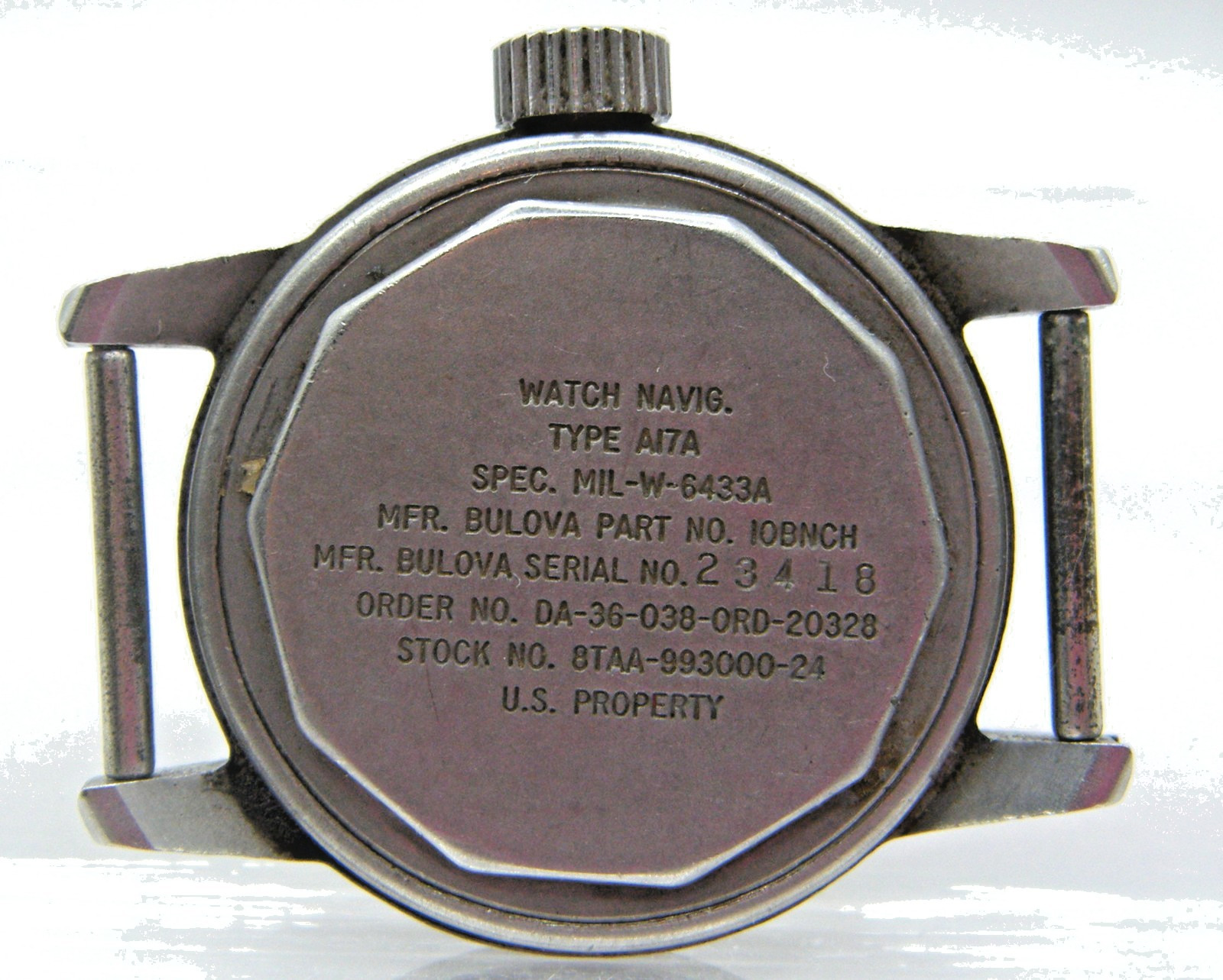 Vintage Bulova Navigator A17A MIL-W-6433A US Military Issued Wristwatch Working