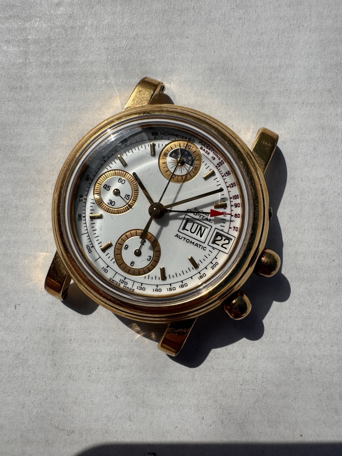 Lemania 5100 Rare Movement Automatic Chronograph Good Working For Parts