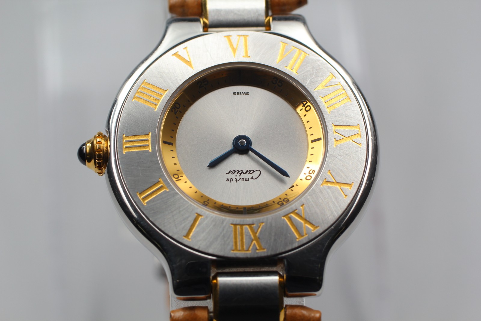 Cartier Must de Cartier 21 1340 28mm Silver Gold Quartz Vintage Women’s Watch