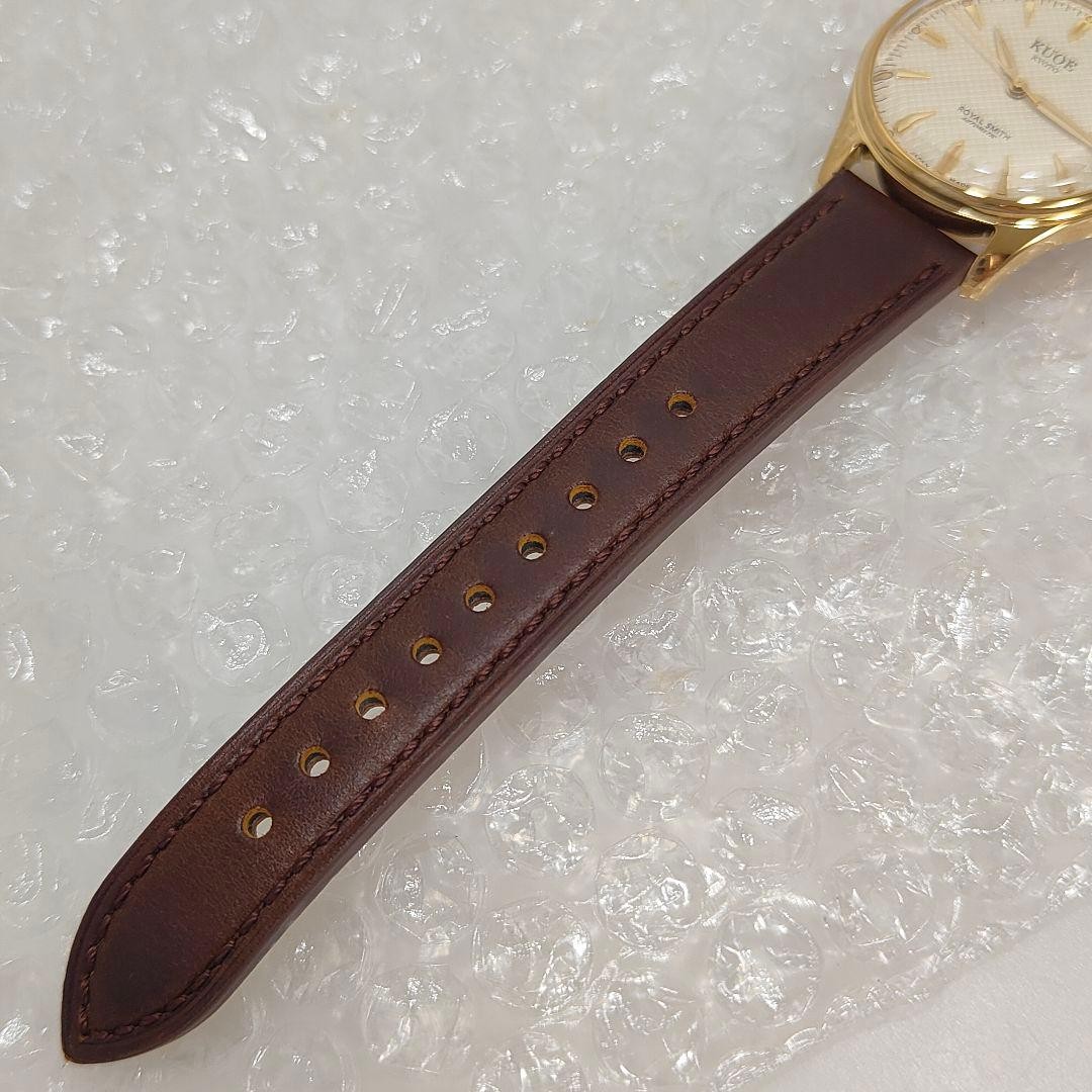 KUOE Kyoto Royal Smith 90-006 Automatic MIYOTA 9039 Ivory Waffle Dial #3407