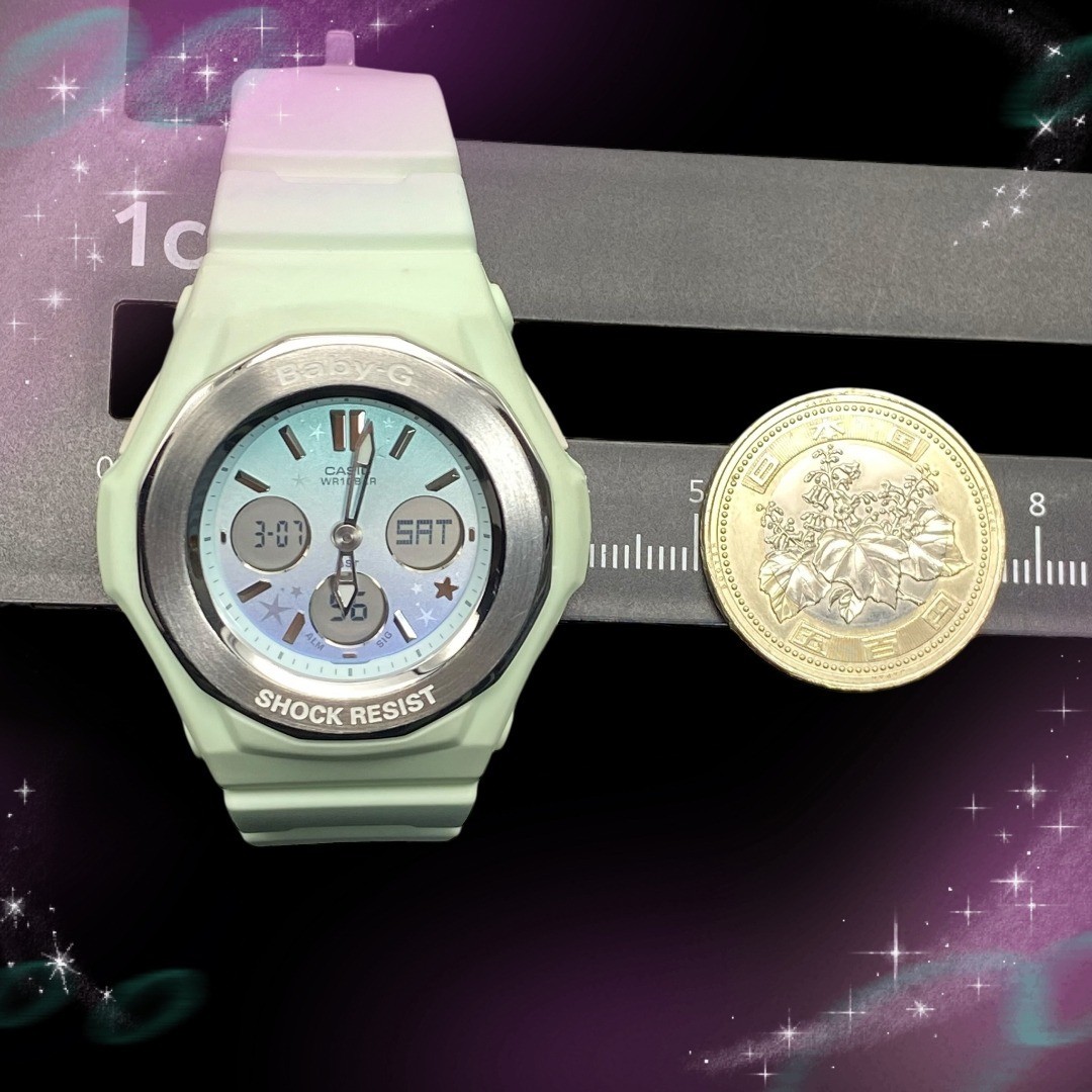Excellent Condition Working Casio Baby G Ladies Watch Analog Digital Waterproof
