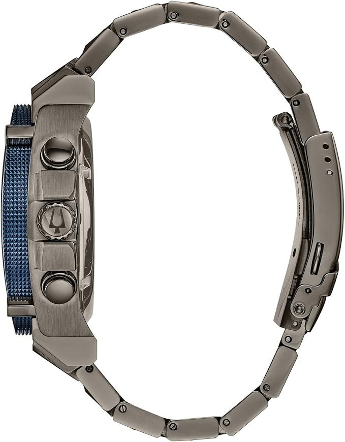 Bulova Precisionist 98B343 Men’s 46mm Chronograph 300M Gray Ion-Plated Watch Box