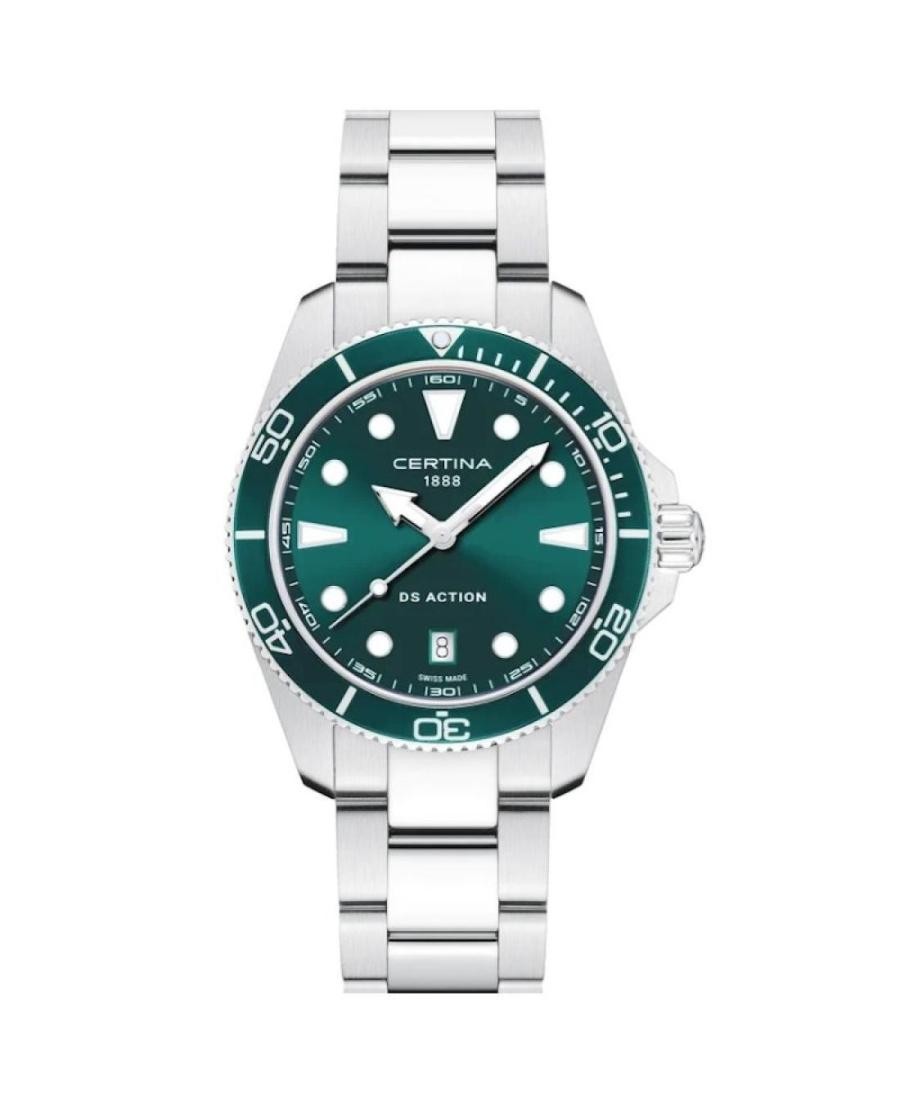CERTINA Men Analog Quartz Casual Watch Classic Dress Green Dial Waterproof Round