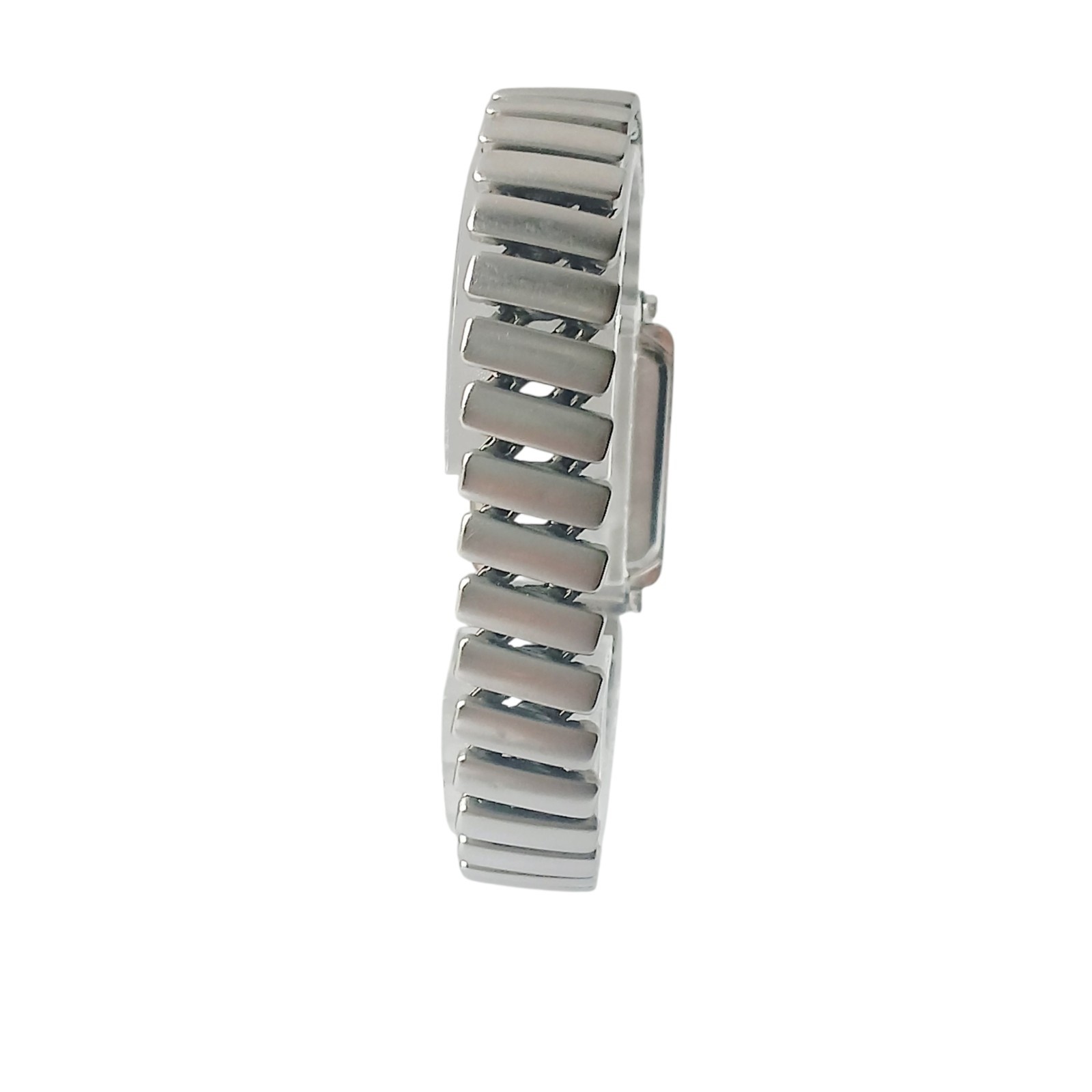 Agnes b. Paris Colorful Numeric Watch Seiko V401 Rectangle Silver Y2K 00 Japan