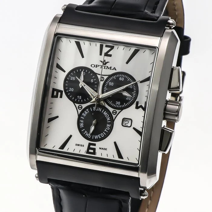 Optima – Swiss Made Chronograph – OSC218-SBL-1 Quartz Chronograph 38 x 48mm