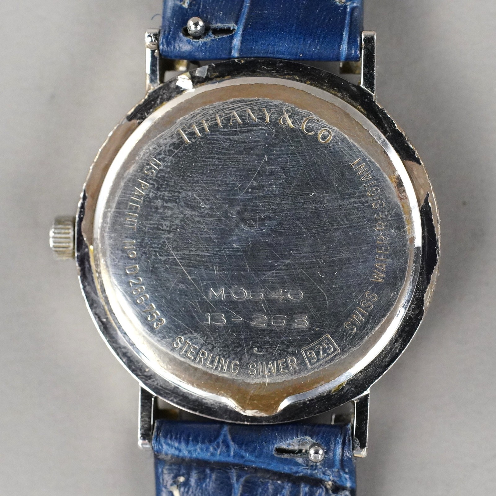 TIFFANY&CO Vintage Atlas Sterling Silver Case Men’s Watch Silver 31mm NewBattery