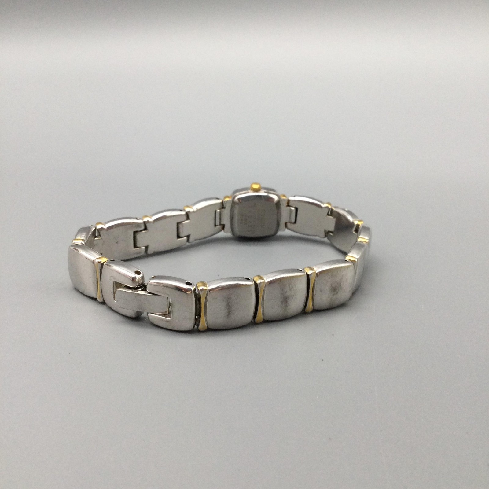 Citizen Womens Watch 13mm Two Tone Black Square Dial Bracelet New Battery 6.5″