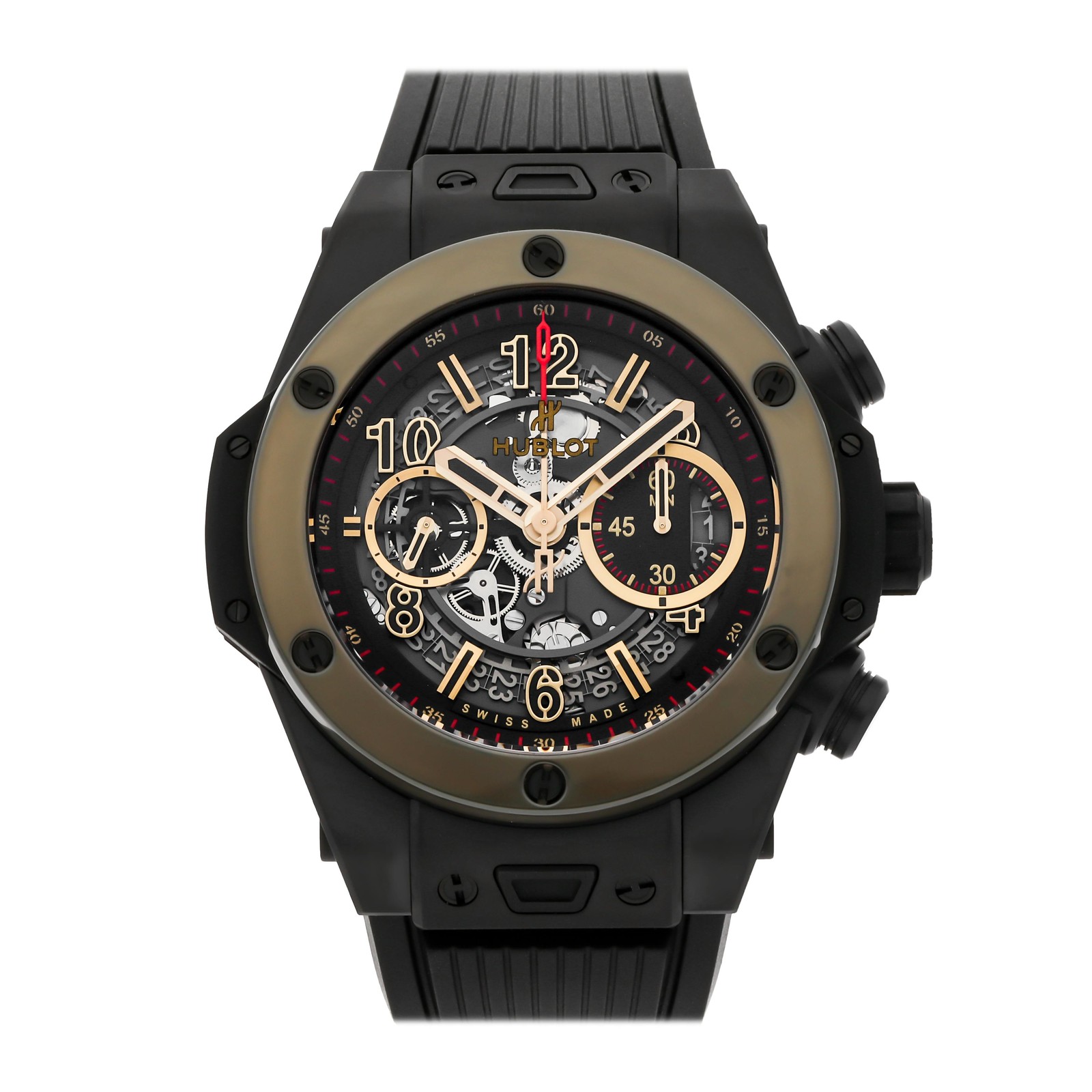 Hublot Big Bang Unico Magic Gold Black Ceramic Auto Watch 45mm 411.CM.1138.RX