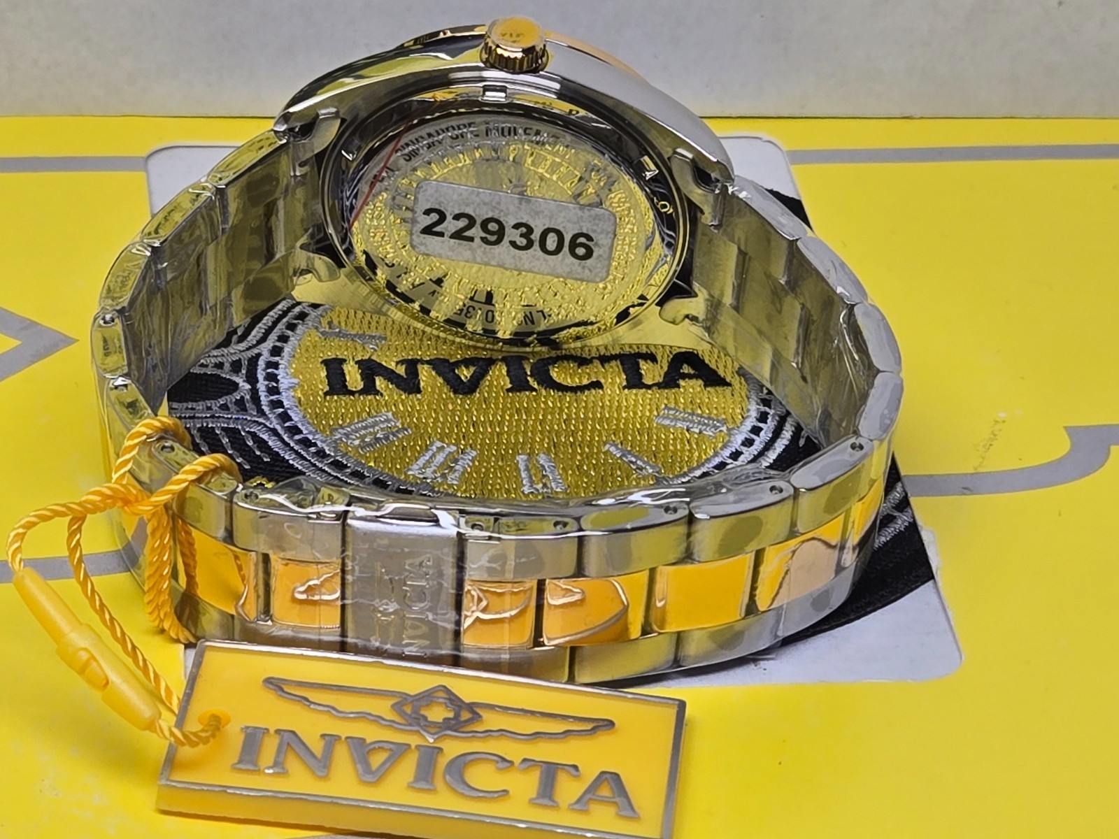 Invicta Specialty Lautus Unisex Watch w/Mother of Pearl, 38mm. Gold, Steel NEW!!