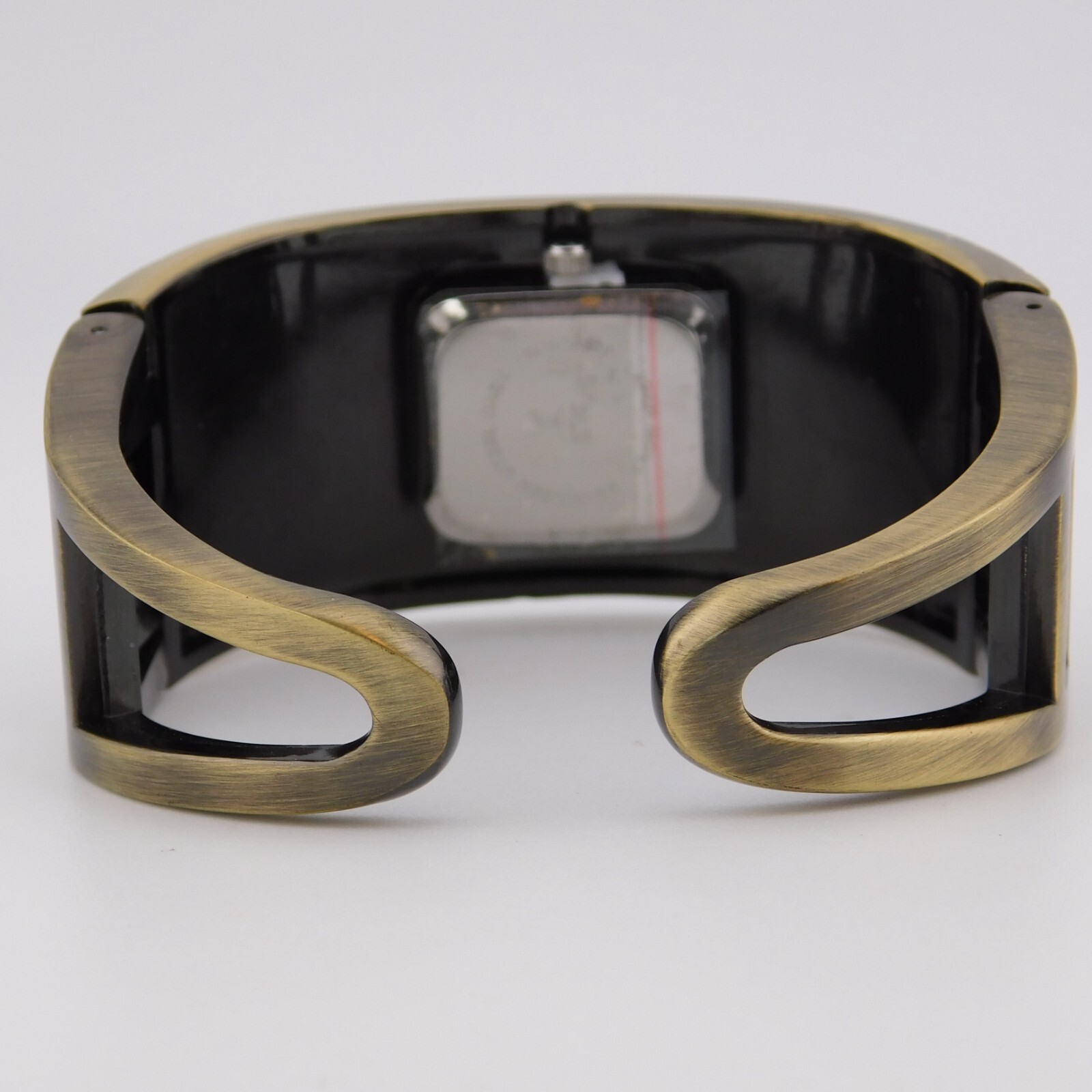 Bronze Tone Cuff Bracelet Quartz Analog Women’s Watch Sz. 6 3/4″ New Battery
