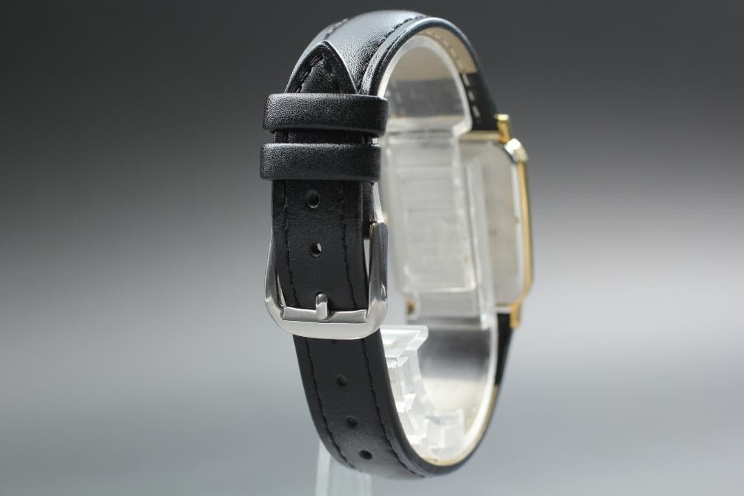 SEIKO Dolce 7731-5240 Quartz Watch Gold Rectangular Leather Japan -For Parts