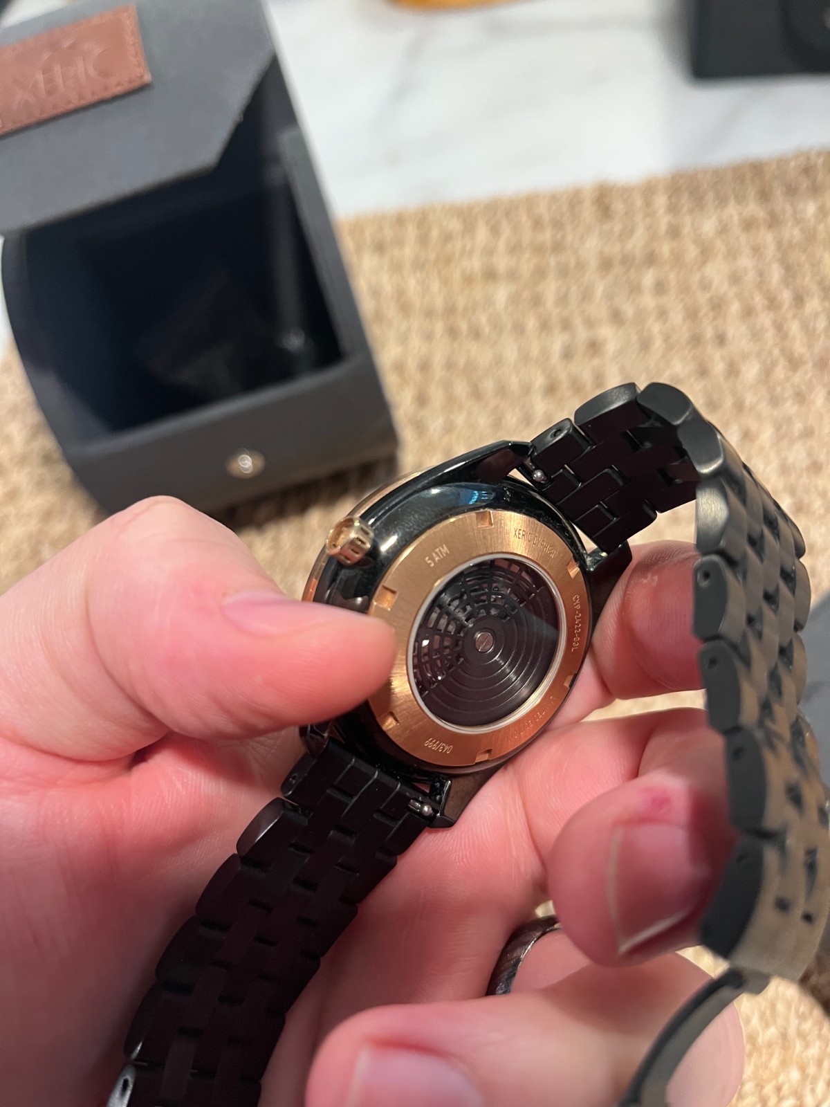 Xeric Cypher Automatic Black and Rose Gold Limited Edition with Xeric Box USED