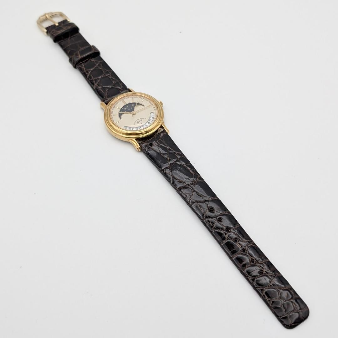 Orient Centimental Graphiti You Moon Phase Watch Gold Dial wrist 18cm