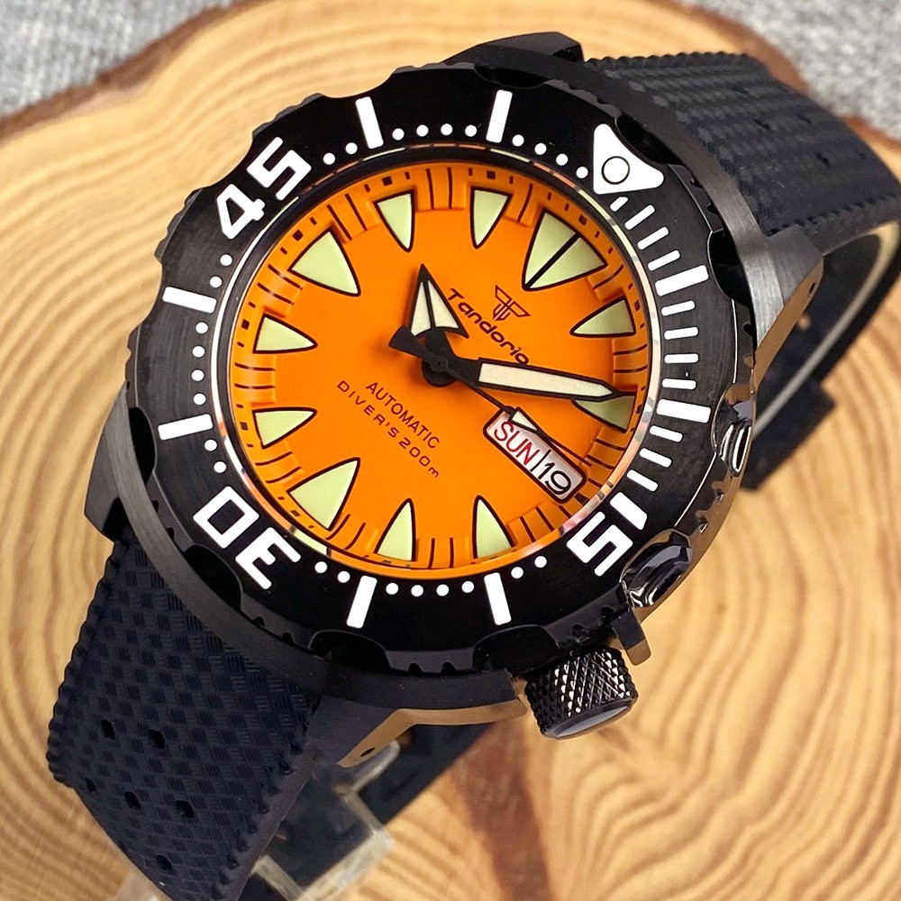 20ATM Diver Tandorio 42mm AR Sapphire Glass Japan NH36 Automatic Men Watch Lume
