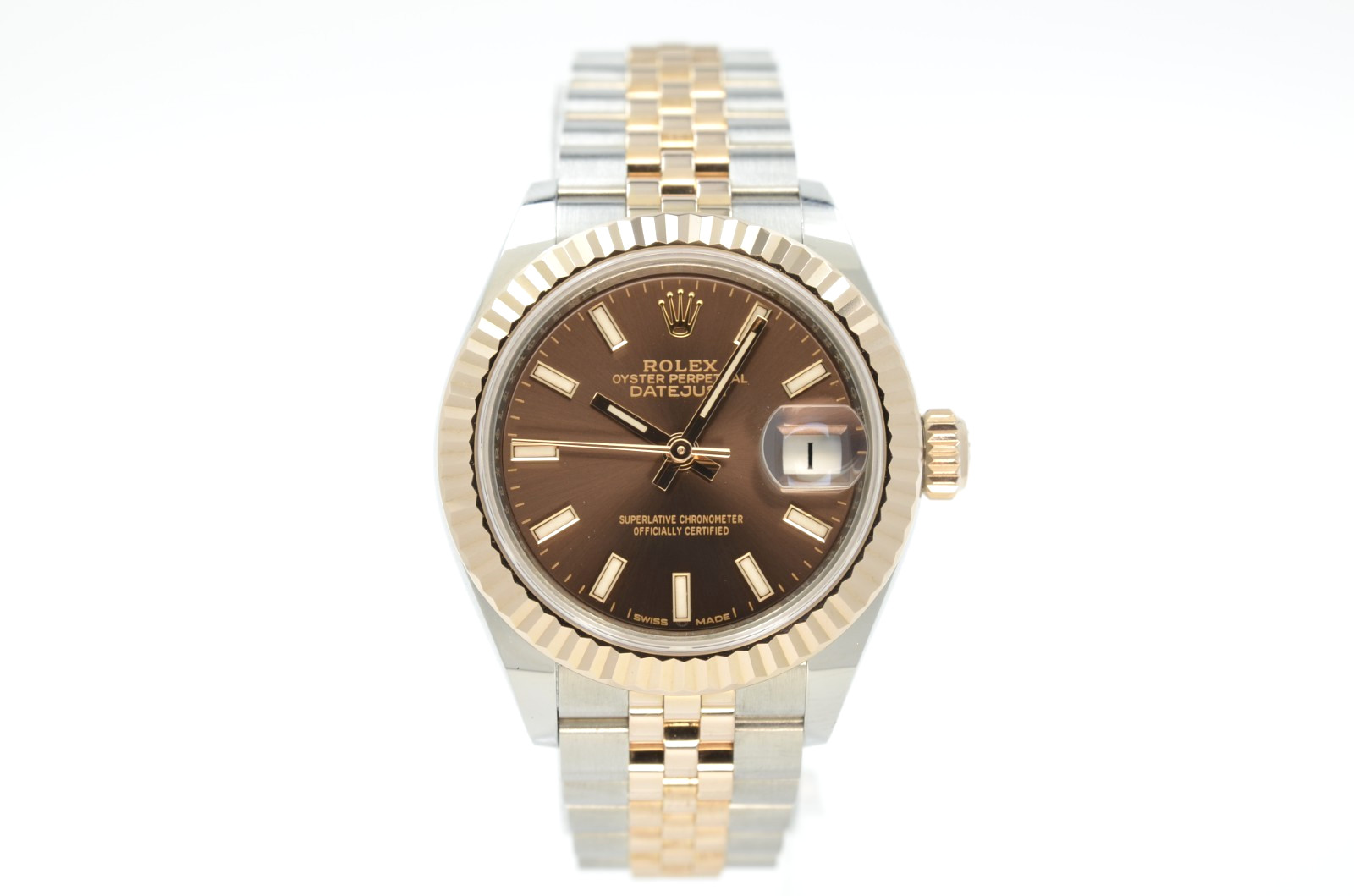 Rolex Lady-Datejust 28mm 279171 Chocolate Dial mint 2017 Box and Papers
