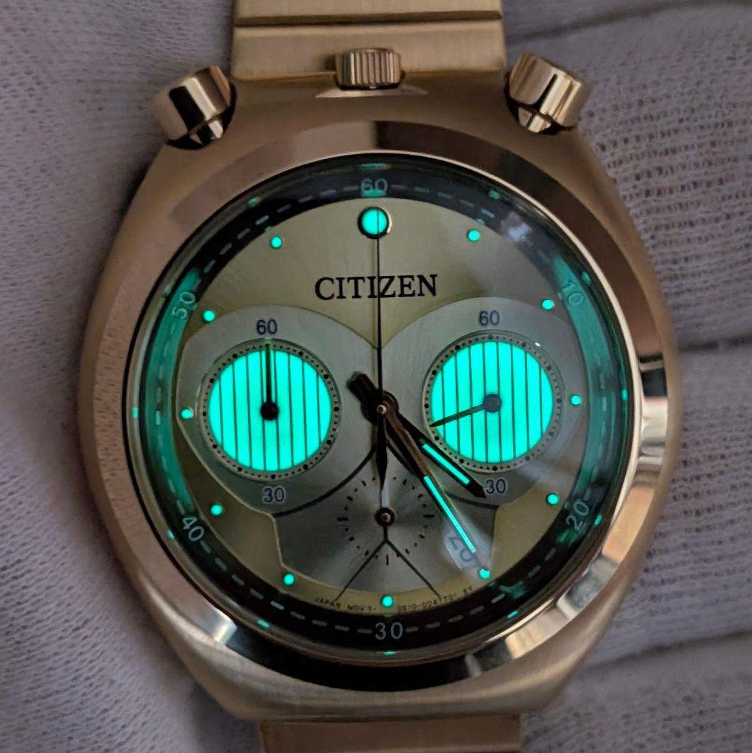 Citizen Star Wars C-3PO Gold Chronograph Watch Japan Quartz 071213