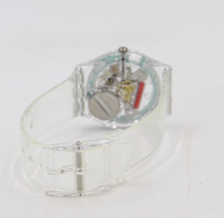 New Swiss Swatch Originals CLEARLY GENT Watch 34mm SO28K100-S06 $85