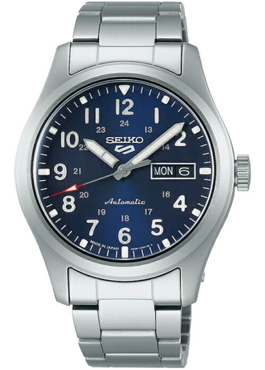 SEIKO SBSA113 Automatic Wristwatch with Day-Date, Steel Case, Blue Gradient Dial