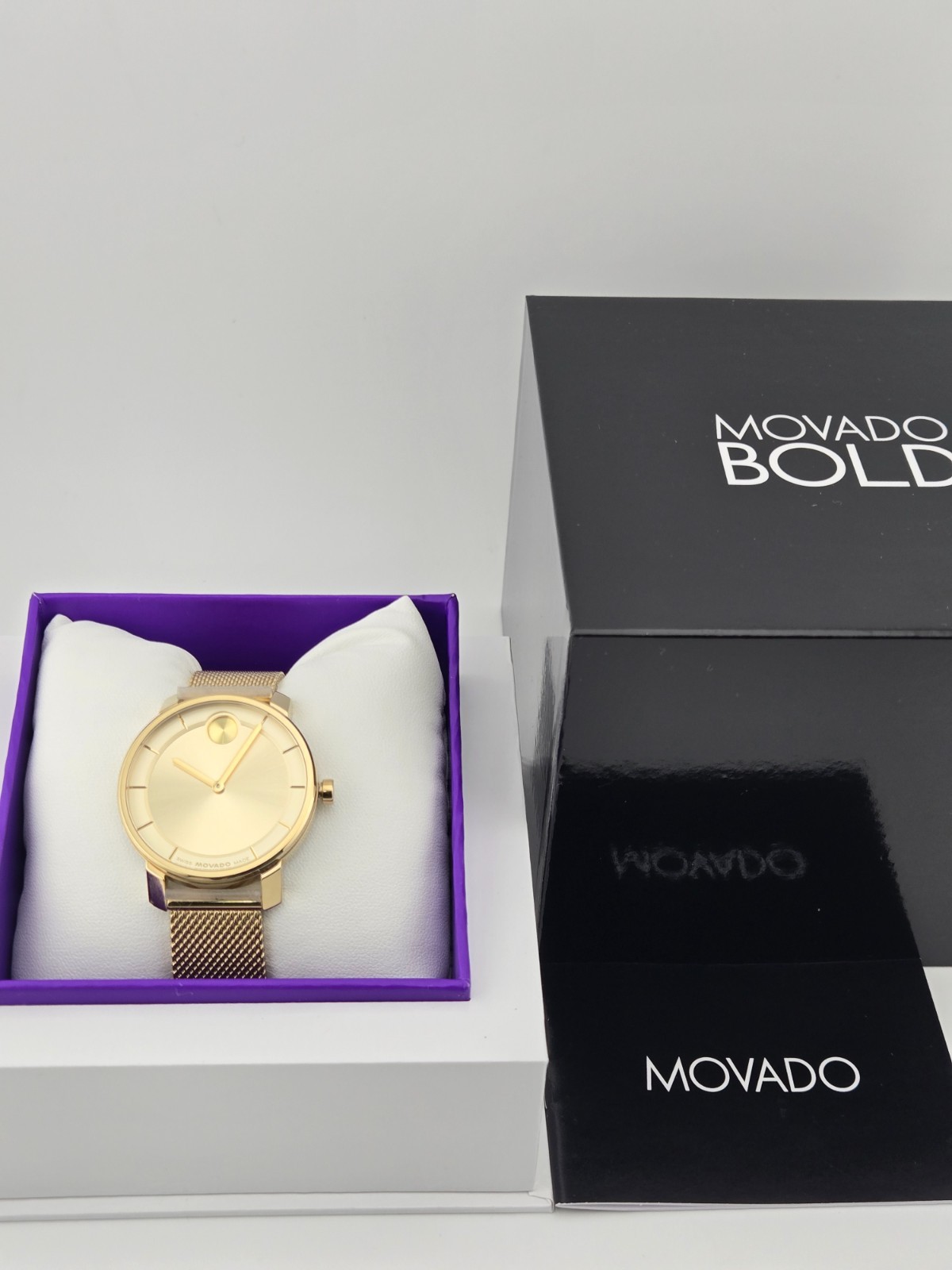 Movado Bold Access Women’s Gold Dial Gold Tone Watch – 3600921 ($695 MSRP)