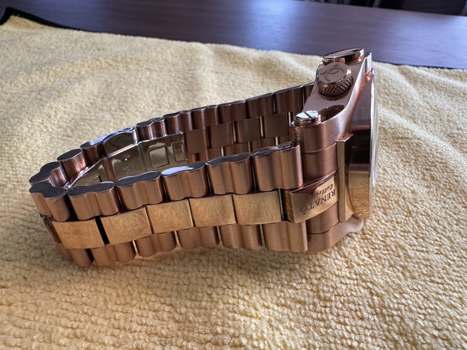 Renato Generation 8 Beast Dual Time Rose Gold PVD 45mm Watch (New Batteries)