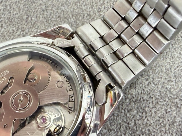 Seiko 5 Automatic Men’s Watch 7S26-01V0 21 Jewels See-Through Caseback 30mm