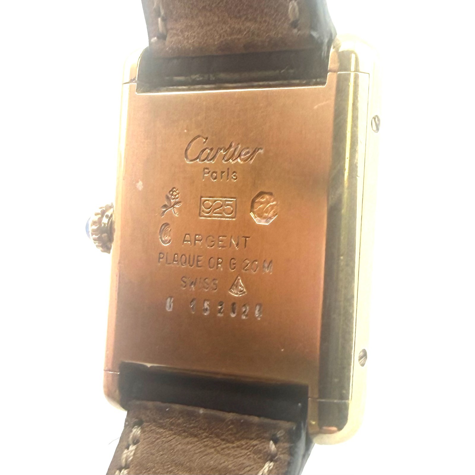 CARTIER MUST DE TANK TRINITY DIAL MEN’S WATCH 23MM MANUAL WIND 925