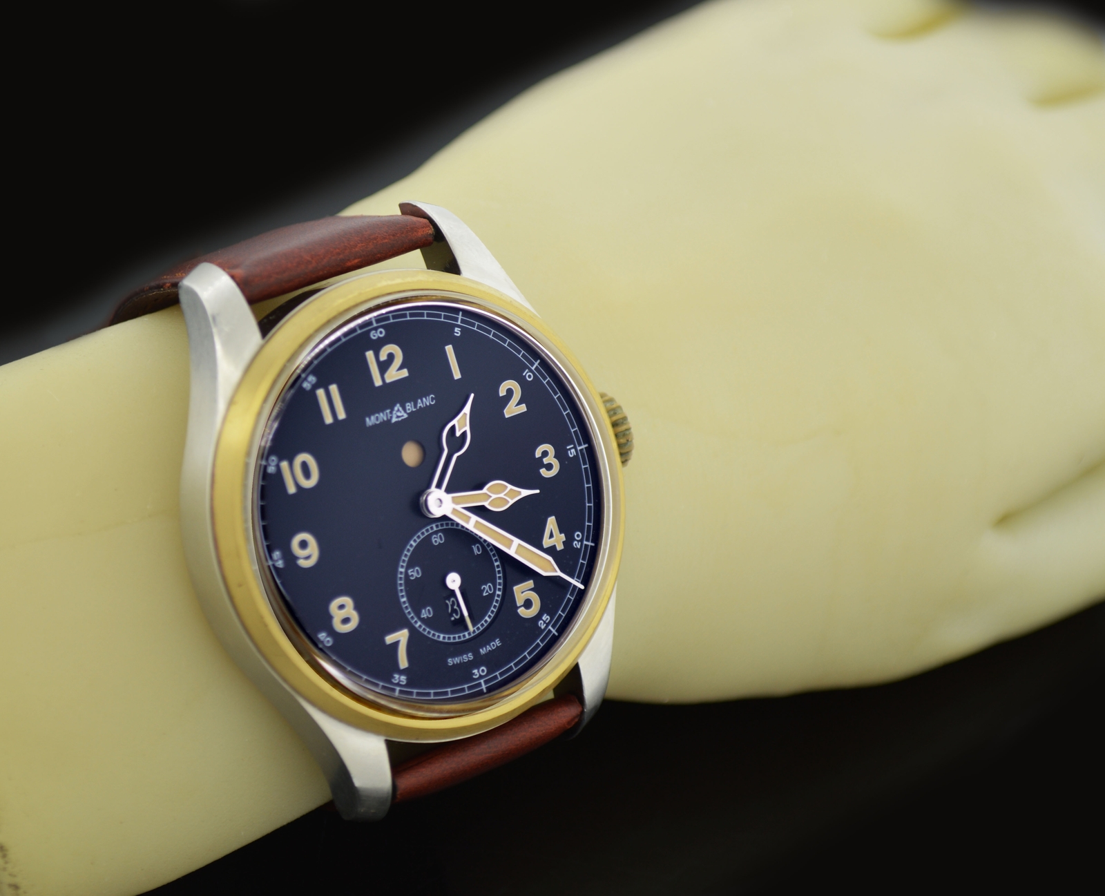 Montblanc 1858 Dual Time Zone 44mm Stainless Steel Bronze Automatic Watch 116479