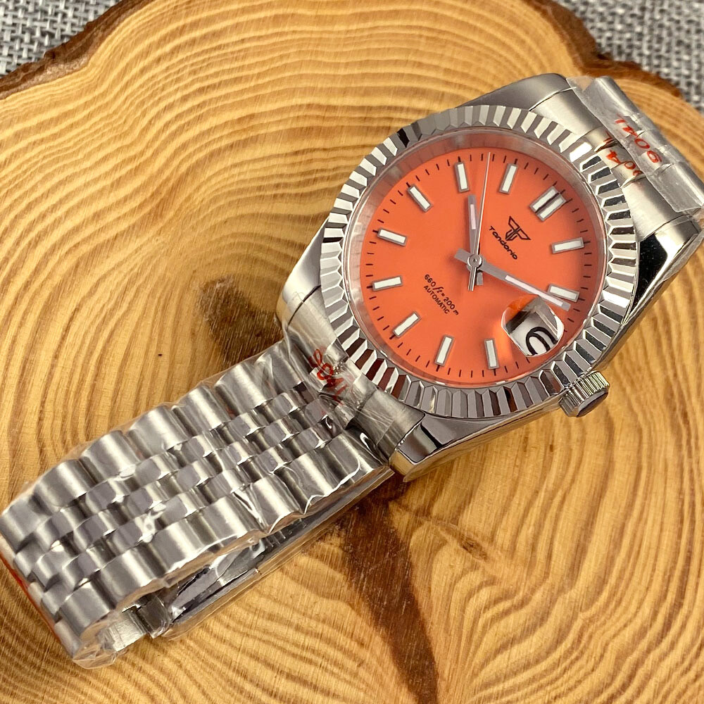 Tandorio 36mm/39mm Fluted Bezel Japan NH35A Sapphire Glass Auto Men Watch Date