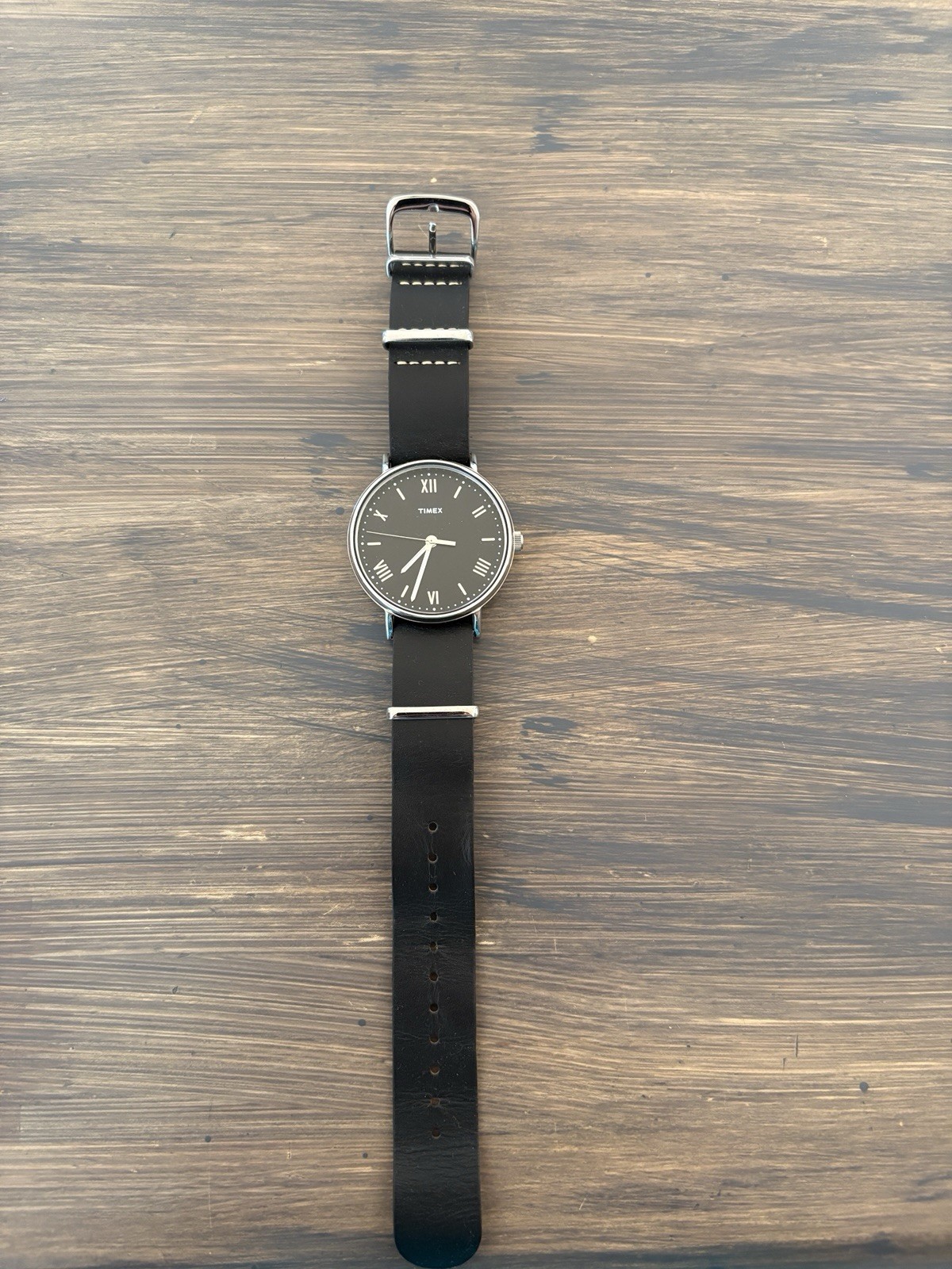 Timex Men’s Southview 41mm Black/Black Leather Strap Watch TW2R28600