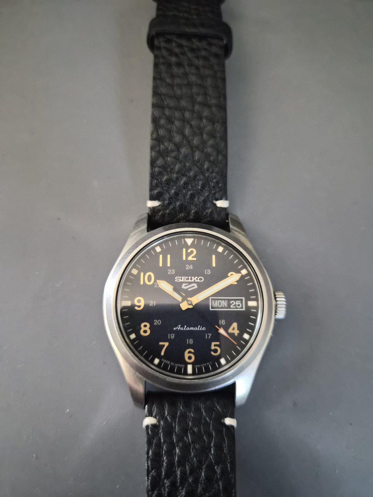 Seiko 5 Sports SRPG39 Automatic Blue Dial 4R36 Field Watch Complete Box & Papers