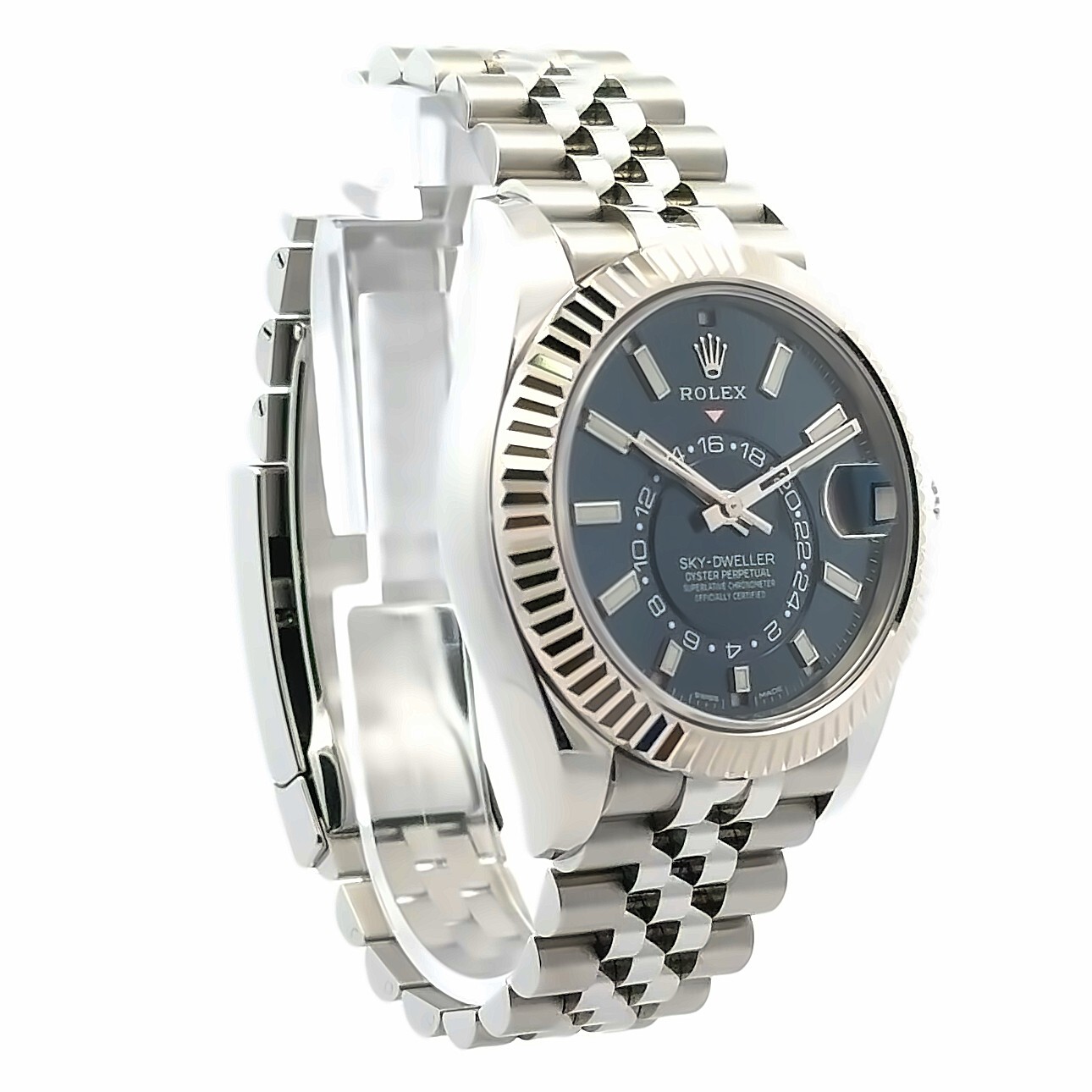 New 2023 Full Set Rolex Sky-Dweller 326934 Blue Dial Jubilee Factory Warranty