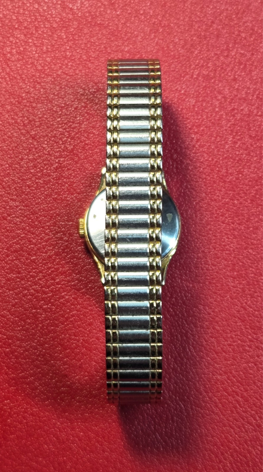 Timex Dainty Womens Watch 10mm Gold Silver Two Tone Stretch Band *Needs Battery*