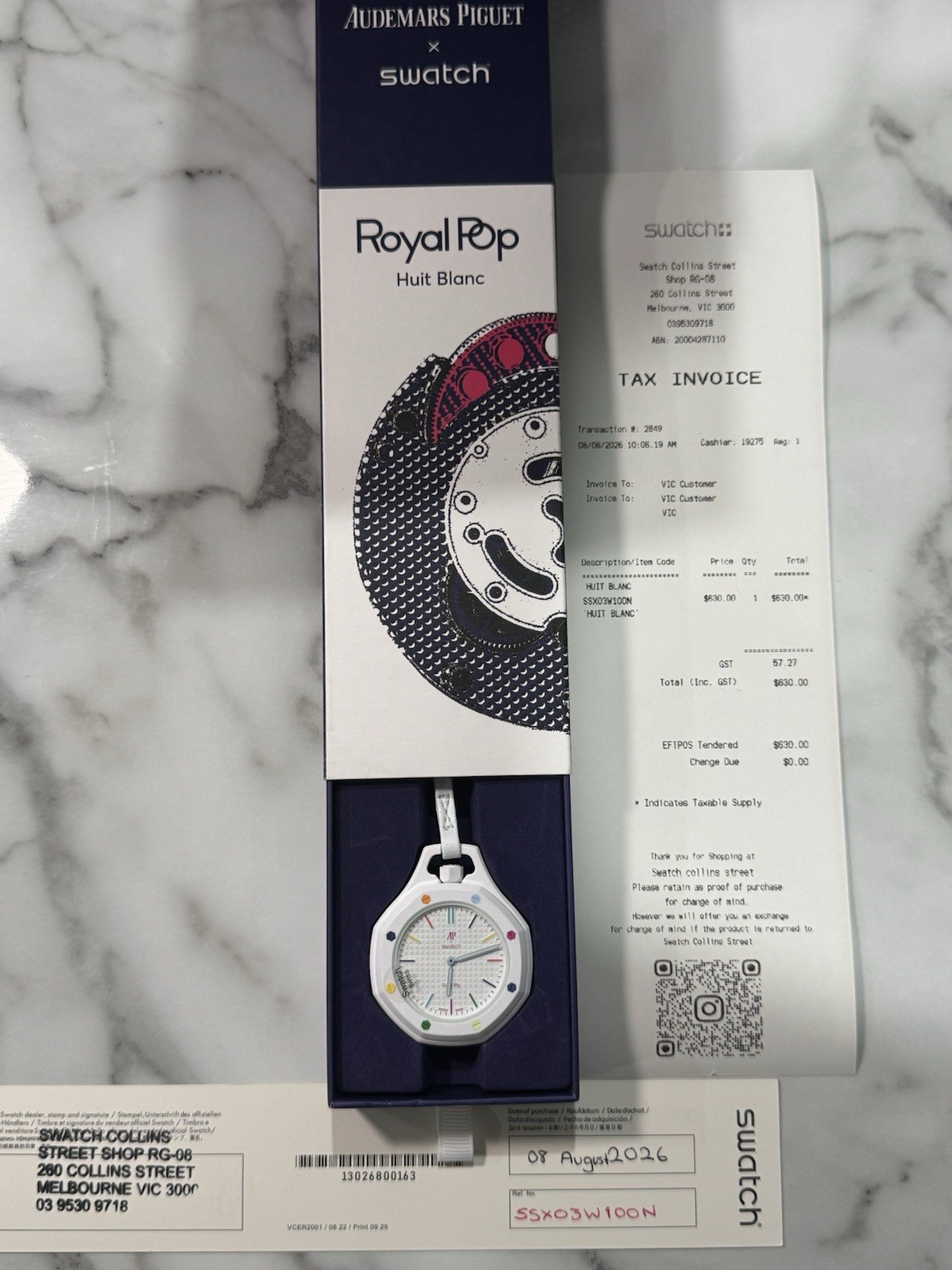 Swatch Royal Pop Huit Blanc (INHAND✅)
