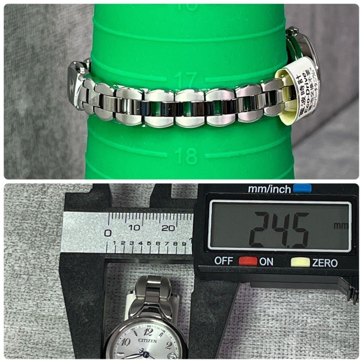 Item CITIZEN Exceed ES9470 50A Radio Solar White Mother of Pearl Titanium Ladies