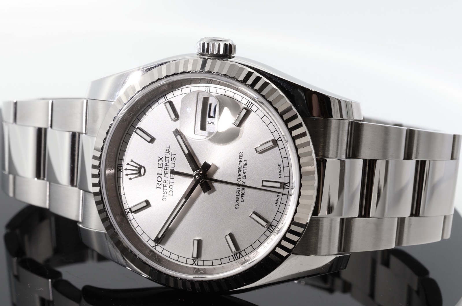 2017 Rolex Datejust 36 Ref. 116234 Stainless Steel & 18k White Gold Full Set
