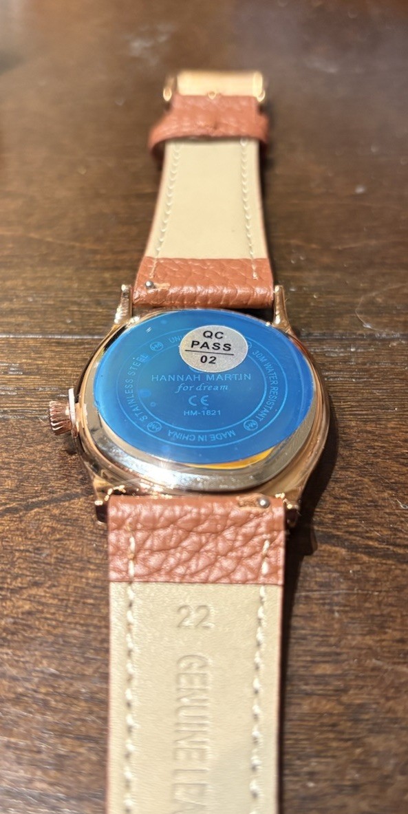 Hannah Martin 40mm Rose Gold Quartz Watch 7mm Thin Homage To Berneron Mirage