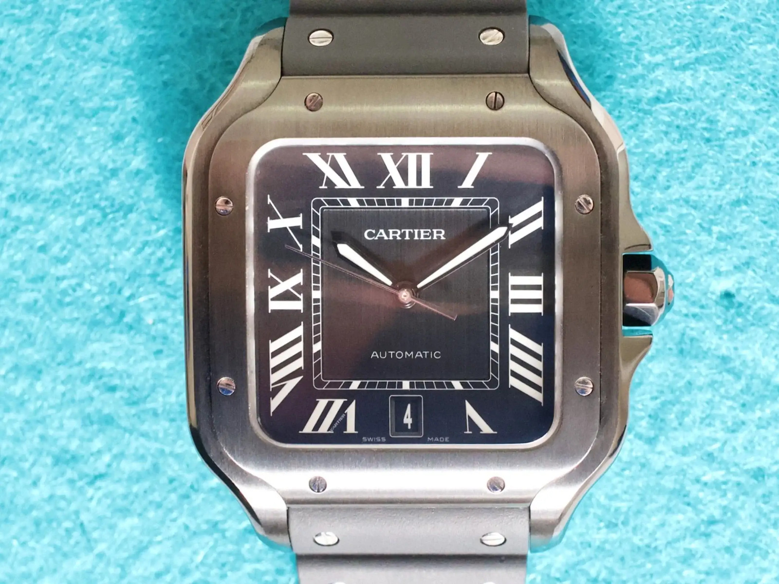 Cartier Santos WSSA0039 Large ADLC Automatic 39.8MM Mint Factory Warranty Box