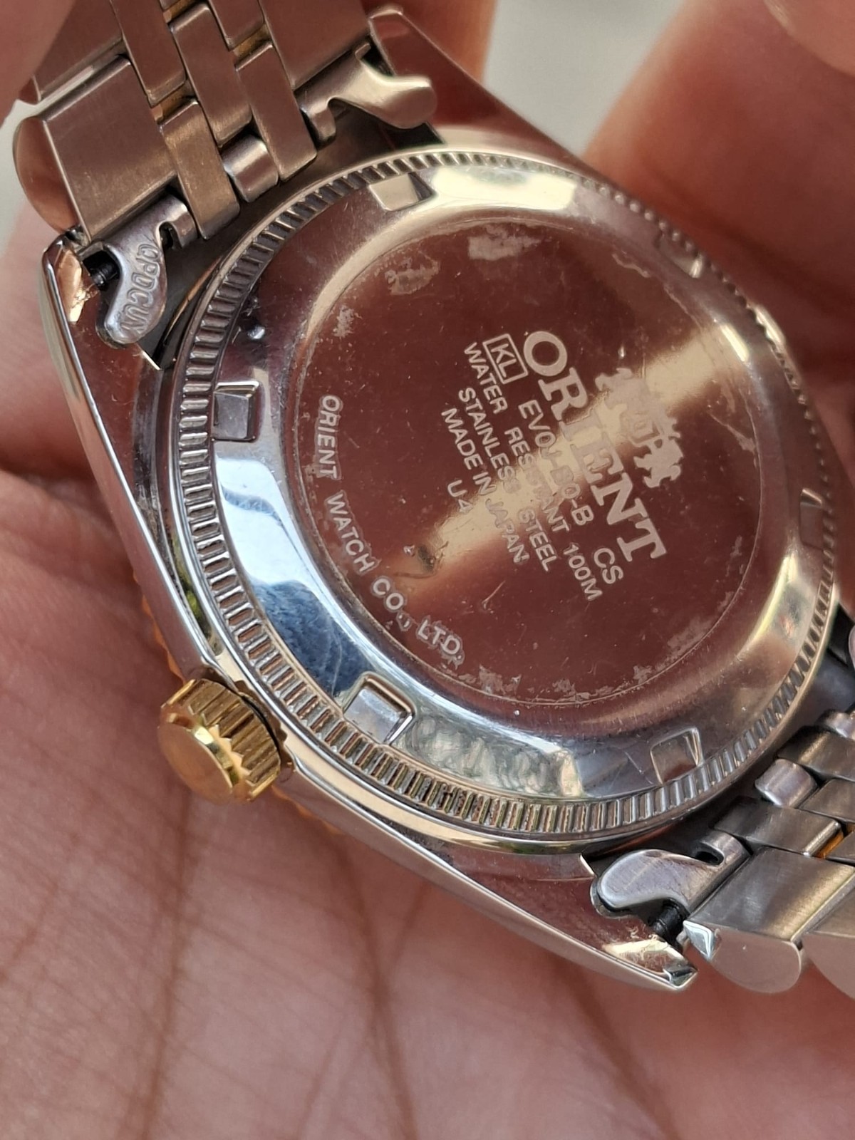 Orient President Automatic Sapphire 100M Day-Date Two Tone Men’s Watch Japan