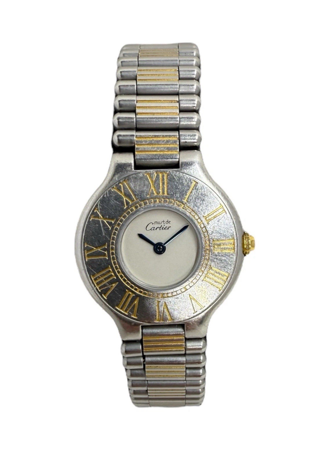 Cartier Must De Cartier 21Ladies 28mm Two Tone WatchBullet Bracelet