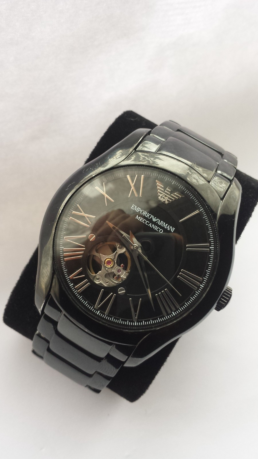 MENS EMPORIO ARMANI AR60014 Ceramic Meccanico Automatic Watch Boxed