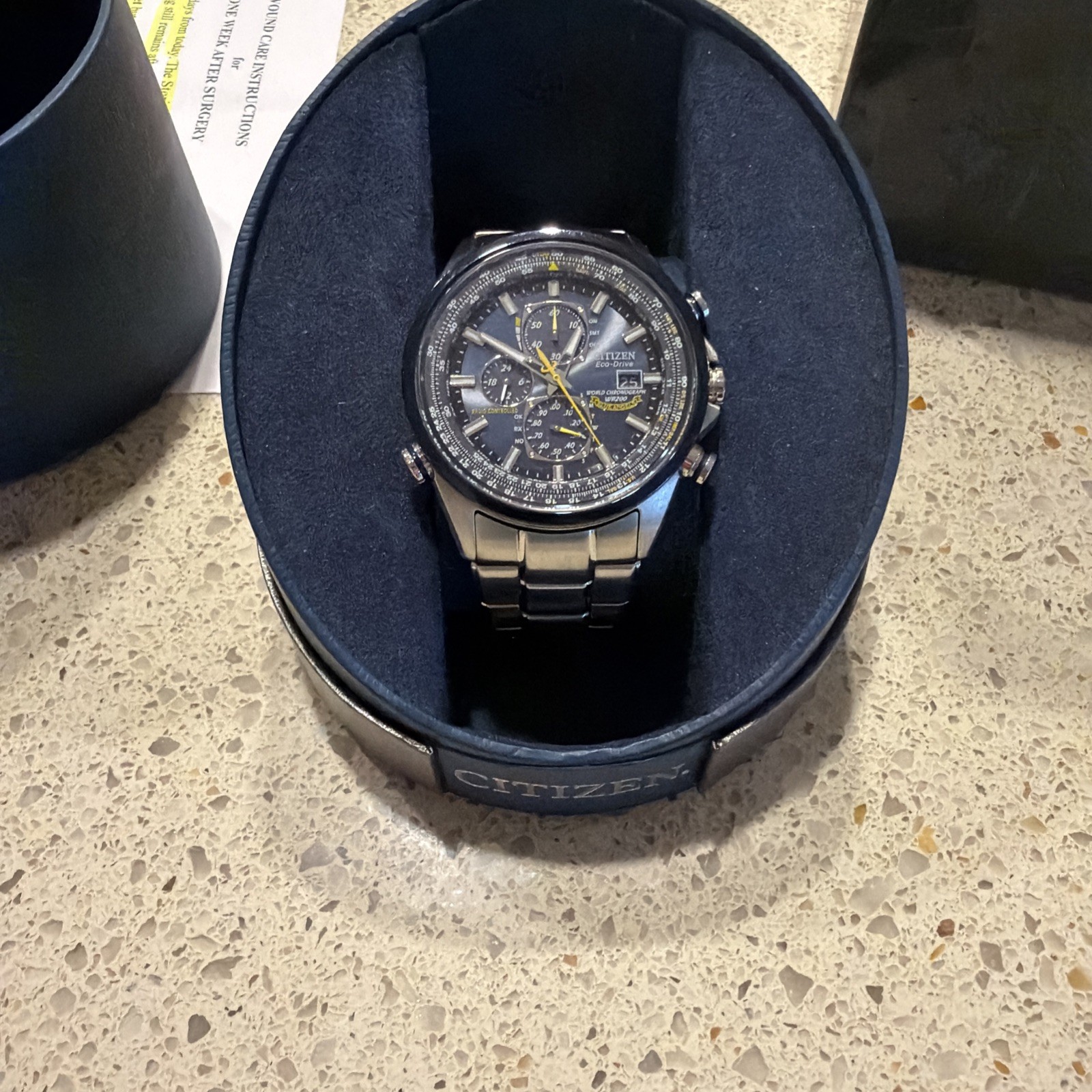 Citizen Men’s Blue Angels World Chronograph AT8020-54L Box and Papers