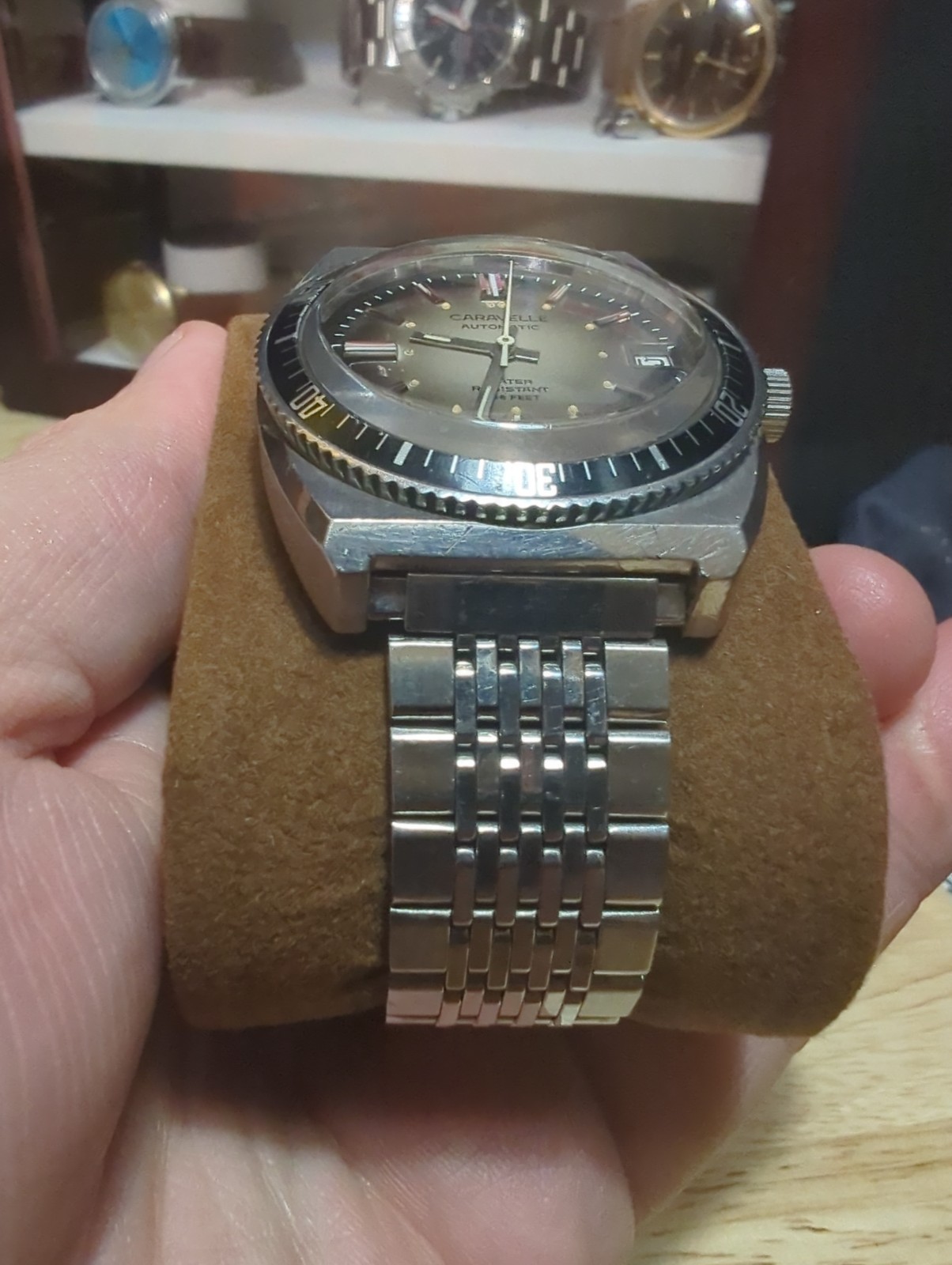 Vintage Bulova Caravelle Devil Diver 666 Ft N6 1976 Charcoal Sunburst Dial