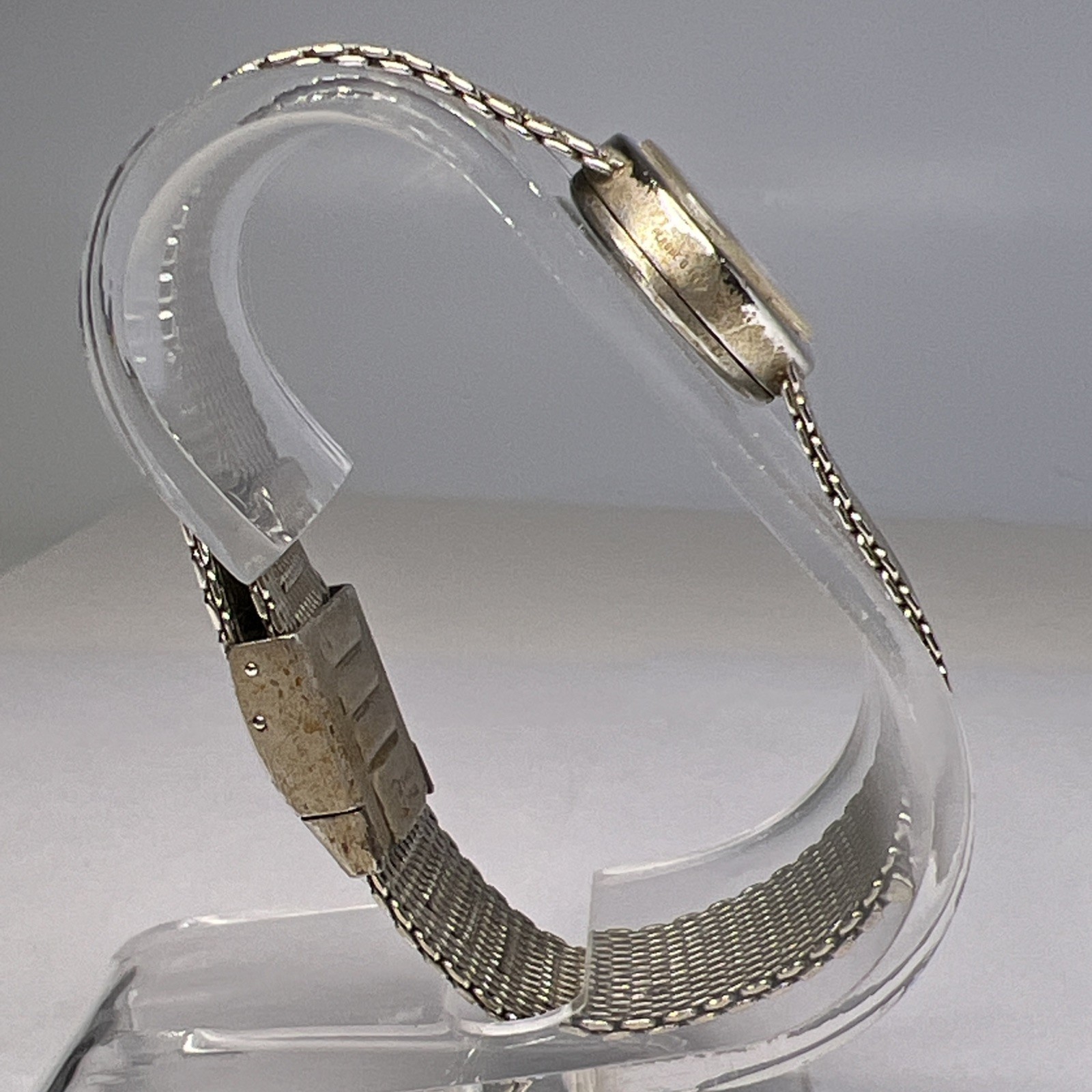 Favre-Leuba Vintage Mechanical Wind Steel Oval Watch w/ Integrated Mesh Bracelet