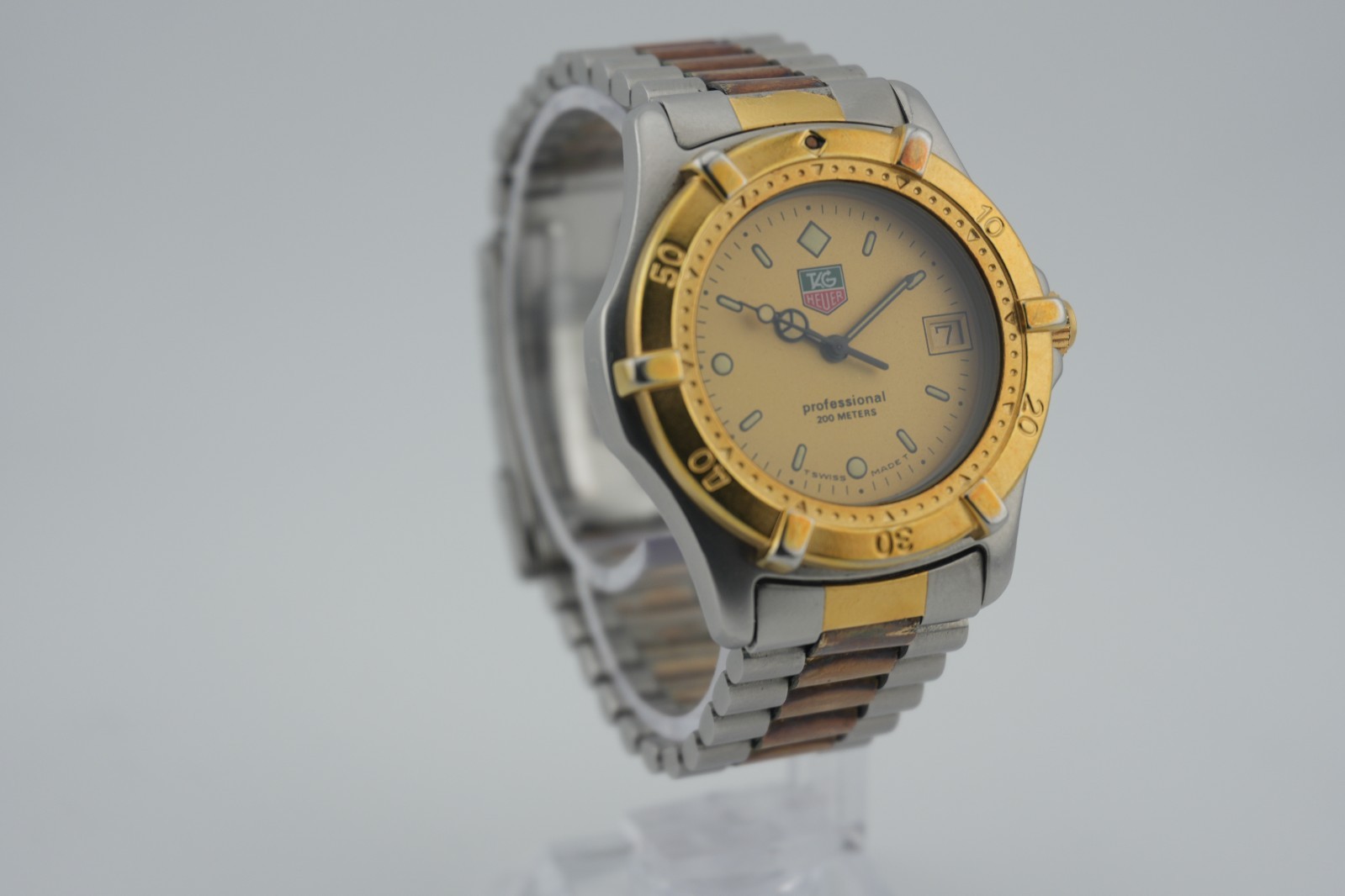 TAG Heuer Professional 2000 964.013F Two-Tone Gold Steel Diver Watch 200M Japan