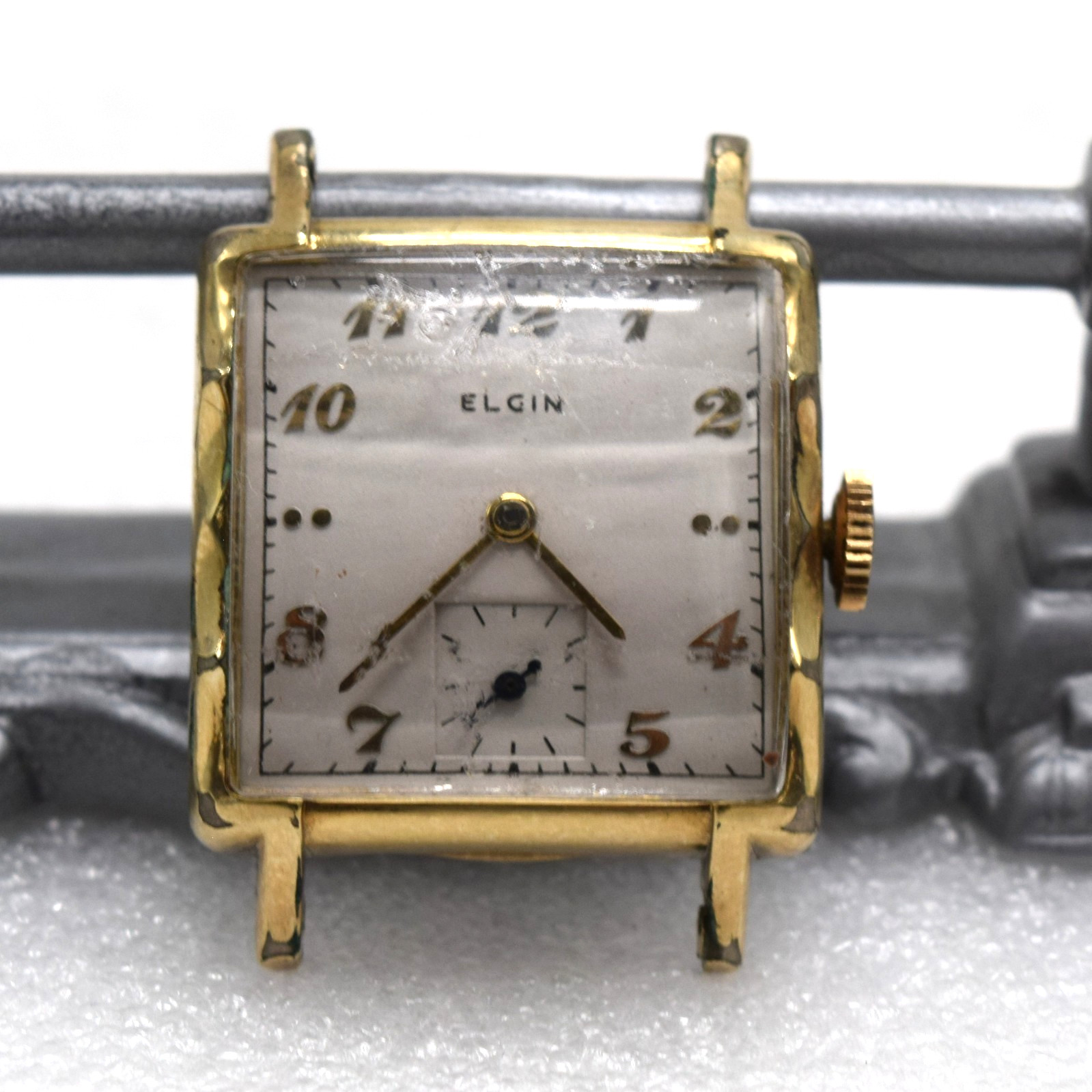Vintage Elgin 554 17J Wristwatch Star 6727 10K RGP Case-Clean Dial, Parts/Repair