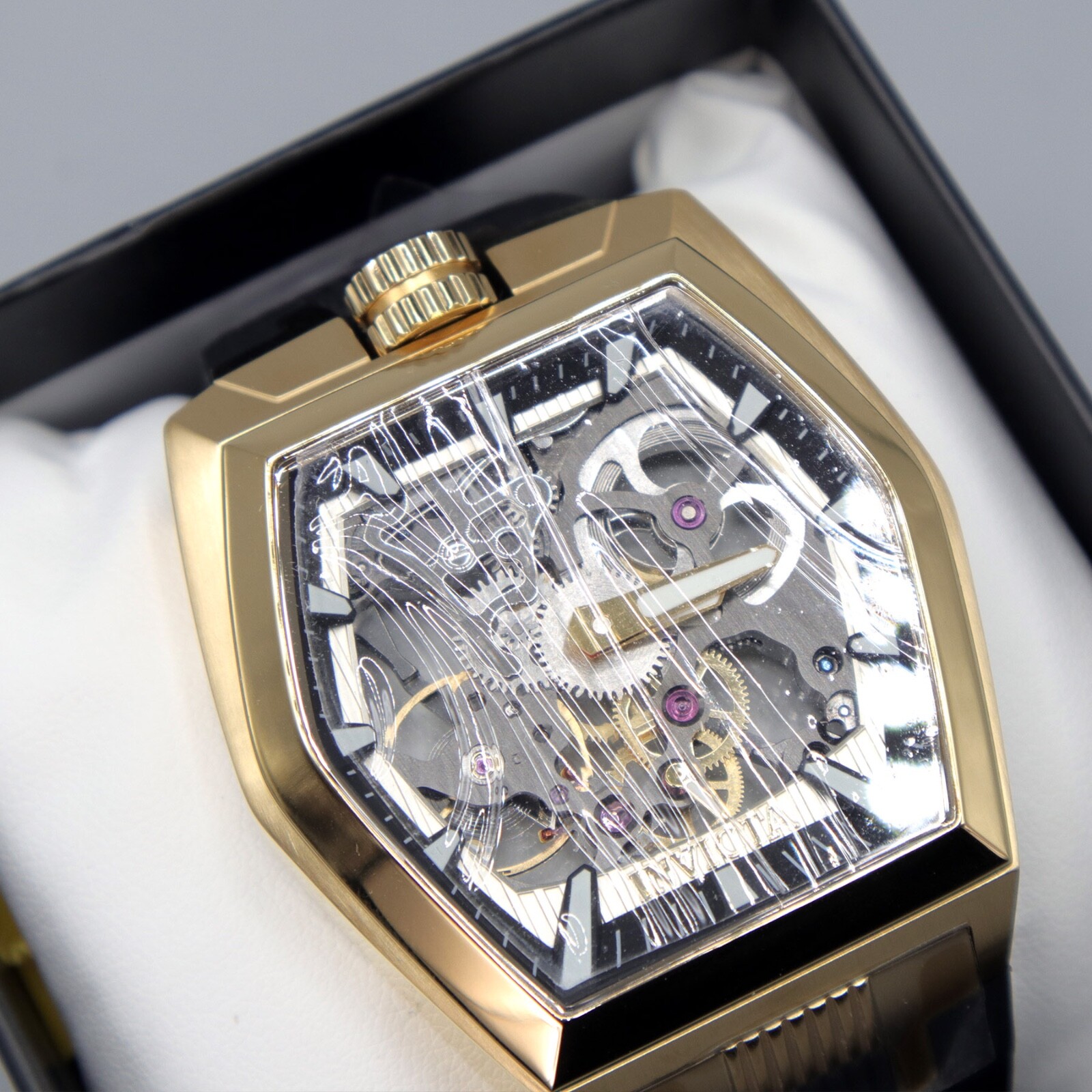 Invicta Akula Stealth Legion Mechanical Black, Ivory Dial Tritnite Men’s Watch